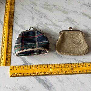 lot of 2 vintage coin purses tartan amity
